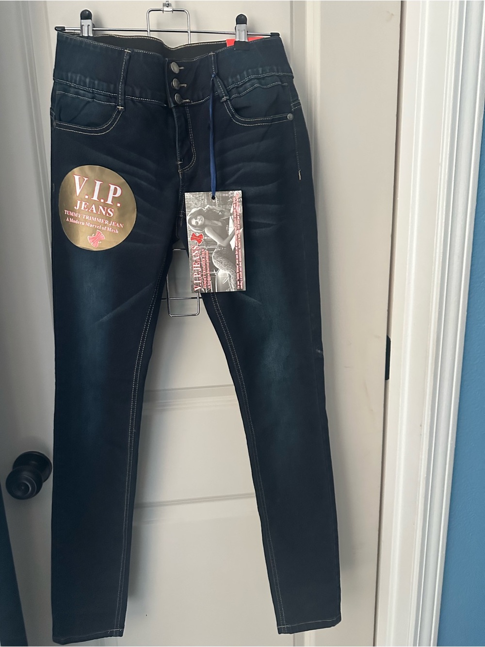 VIP Women's Navy Wash Skinny Jeans